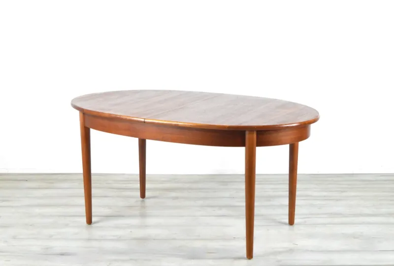 Sale Pamono Mid-Century Modern Extendable Oblong Dining Table in Teak, 1960s