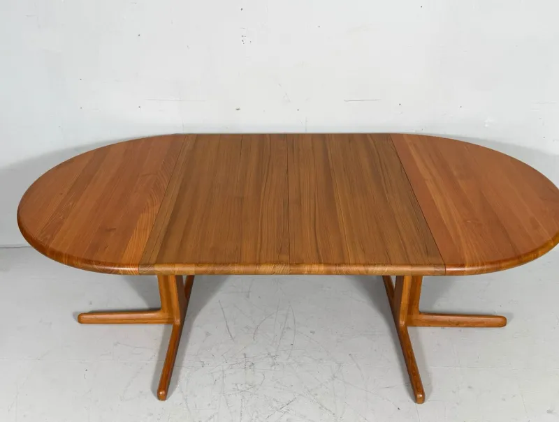 New Pamono Mid-Century Modern Extendable Dining Table in Teak from Langeskov Möbelfabrik, 1970s
