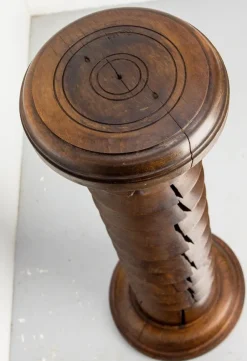 Best Pamono Midcentury Modern French Turned Beech Pedestal, 1940