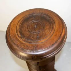 Best Pamono Midcentury Modern French Turned Beech Pedestal, 1940