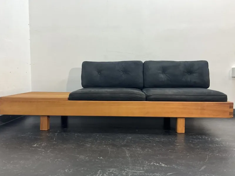 Pamono Mid-Century Modern French Bench in Elm in the style Pierre Chapo, 1950s> Benches