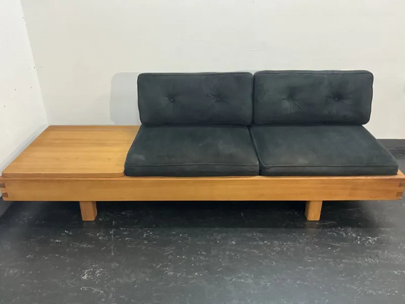 Pamono Mid-Century Modern French Bench in Elm in the style Pierre Chapo, 1950s> Benches