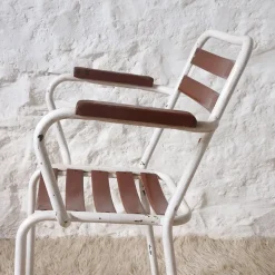 Pamono Mid-Century Modern French Stackable Garden Chairs, 1950s, Set of 4