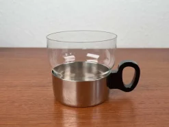 Pamono Mid-Century Modern German Tea Glasses and Tray from WMF, 1960s, Set of 7> Glassware