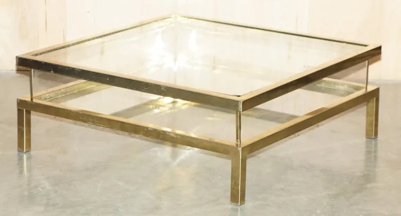 Pamono Mid-Century Modern Glass Coffee Table from Maison Jansen, 1960s> Coffee & Side Tables