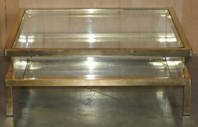 Pamono Mid-Century Modern Glass Coffee Table from Maison Jansen, 1960s> Coffee & Side Tables