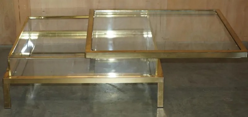 Pamono Mid-Century Modern Glass Coffee Table from Maison Jansen, 1960s> Coffee & Side Tables