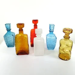 Pamono Mid-Century Modern Glass Decanters from Empoli, Set of 6> Bottles, Carafes & Jugs