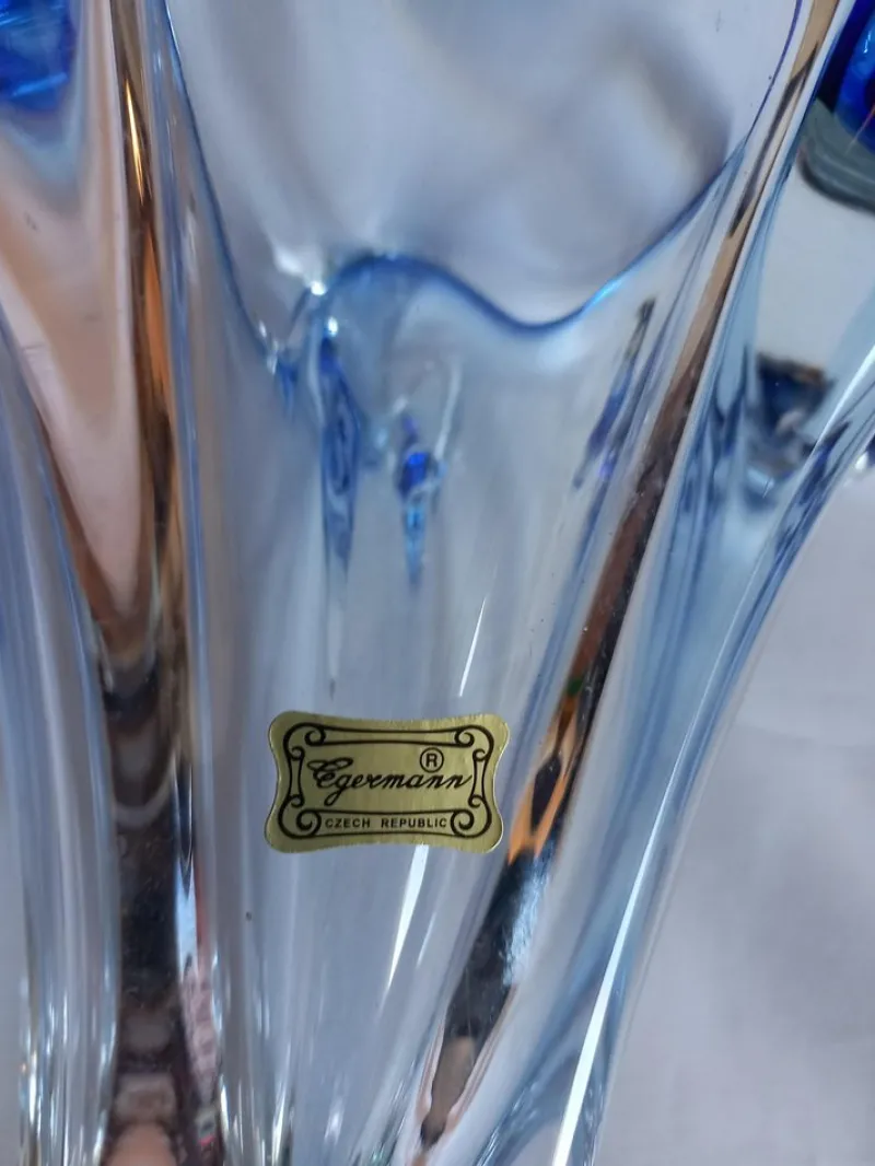 Pamono Mid-Century Modern Glass Vase from Egermann Glass> Vases