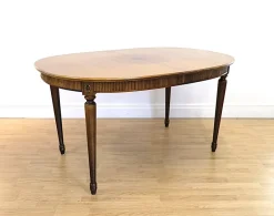 Online Pamono Mid-Century Modern Gustavian Dining Table and Chairs, 1960s, Set of 9
