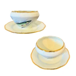 Online Pamono Mid-Century Modern Hand-Painted Fish Service by S.F.P. for Limoges, 1950, Set of 13