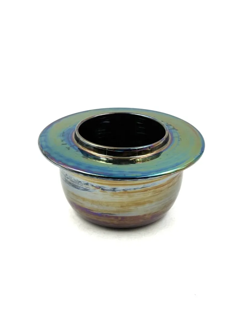 Pamono Mid-Century Modern Iridescent Ceramic from Paoli, Italy, 1970s> Bowls