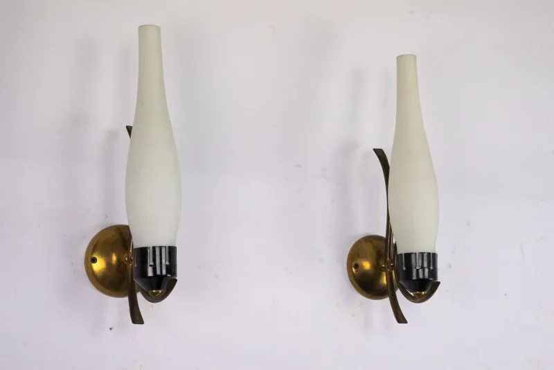 Hot Pamono Mid-Century Modern Italian Sconces, 1950s, Set of 2