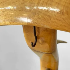 Pamono Mid-Century Modern Italian Wood and Brass Valet Stand from Fratelli Reguitti, 1960s><noscript><img width=