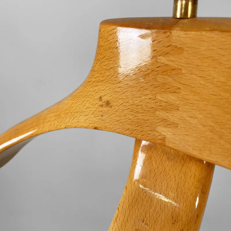 Pamono Mid-Century Modern Italian Wood and Brass Valet Stand from Fratelli Reguitti, 1960s> Racks, Hooks & Valets