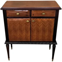 Clearance Pamono Mid-Century Modern Italian Wood and Brass Entryway Console Cabinet, 1960s