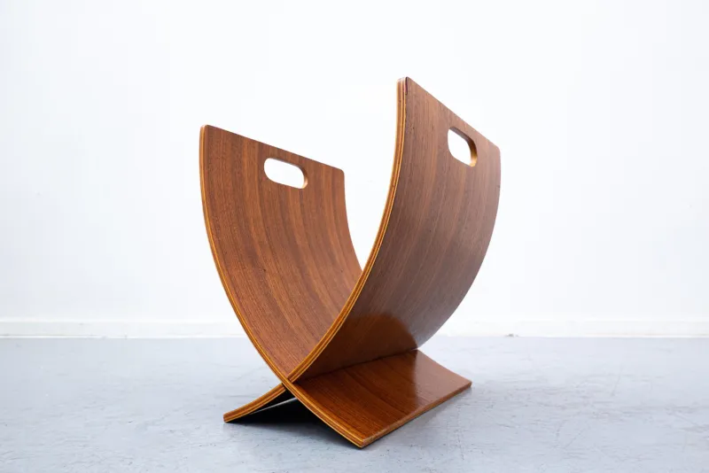 Pamono Mid-Century Modern Italian Wooden Magazine Rack> Magazine Racks