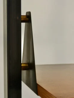Sale Pamono Mid-Century Modern Italian Freestanding Teak and Steel Modular Bookshelf, 1960s