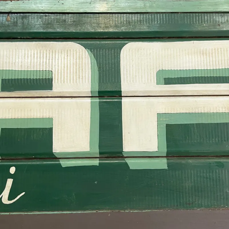 Pamono Mid-Century Modern Italian Metal Pierris Coffee Advertising Sign, 1950s> Wall Decor