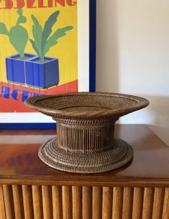 Sale Pamono Mid-Century Modern Italian Wicker Bowl, 1960