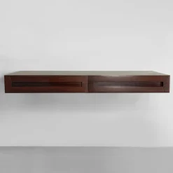 Pamono Mid-Century Modern Italian Wood Wall Console attributed to Vittorio Introini, 1960s> Console Tables