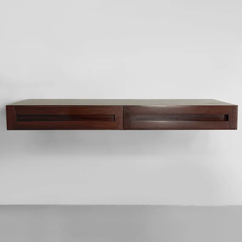 Pamono Mid-Century Modern Italian Wood Wall Console attributed to Vittorio Introini, 1960s> Console Tables