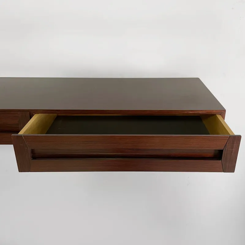 Pamono Mid-Century Modern Italian Wood Wall Console attributed to Vittorio Introini, 1960s> Console Tables