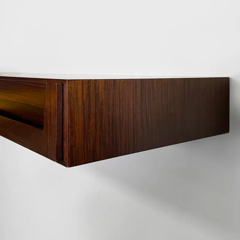 Pamono Mid-Century Modern Italian Wood Wall Console attributed to Vittorio Introini, 1960s> Console Tables