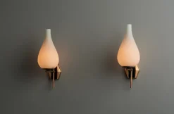 Pamono Mid-Century Modern Italian Wall Sconces, 1950s, Set of 2