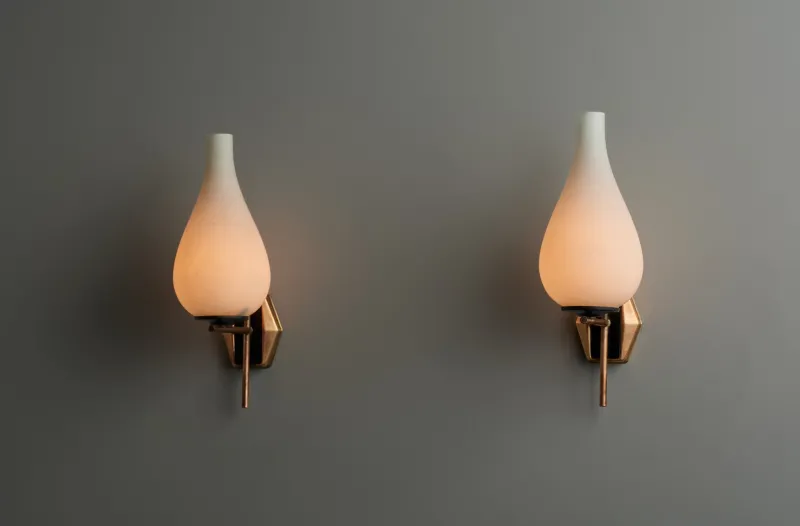 Pamono Mid-Century Modern Italian Wall Sconces, 1950s, Set of 2