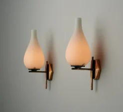 Pamono Mid-Century Modern Italian Wall Sconces, 1950s, Set of 2