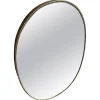 Pamono Mid-Century Modern Italian Brass Oval Wall Mirror in the style of Giò Ponti, 1960s> Mirrors