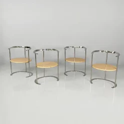 New Pamono Mid-Century Modern Italian P4 Catilina Chairs by Luigi Caccia Dominioni for Azucena, 1958, Set of 4