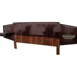 New Pamono Mid-Century Modern Italian Bed Frame with Floating Nightstands, 1950s