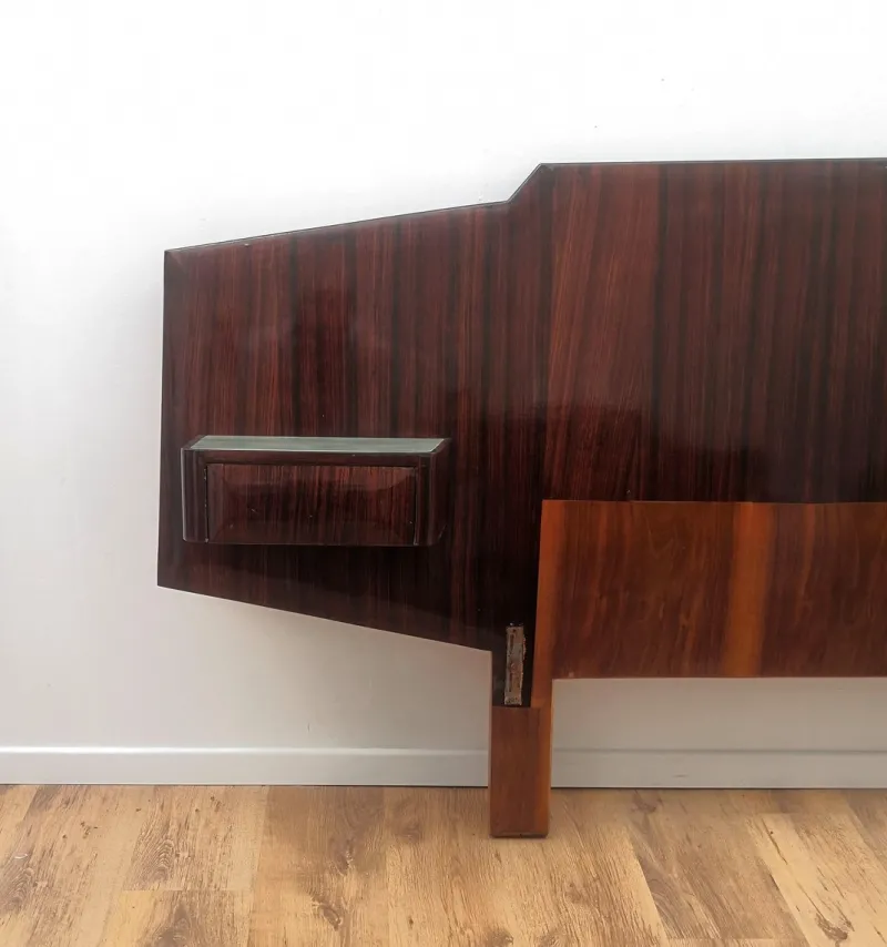 New Pamono Mid-Century Modern Italian Bed Frame with Floating Nightstands, 1950s