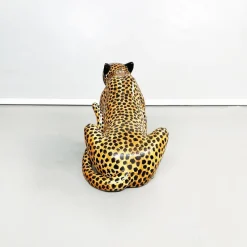 Pamono Mid-Century Modern Italian Feline Animal Cheetah Ceramic Statue, 1960s><noscript><img width=