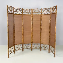 Discount Pamono Mid-Century Modern Italian Screen in Bamboo and Rattan, 1950s