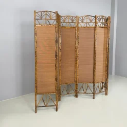 Discount Pamono Mid-Century Modern Italian Screen in Bamboo and Rattan, 1950s
