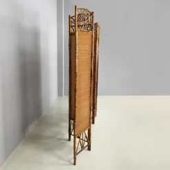Discount Pamono Mid-Century Modern Italian Screen in Bamboo and Rattan, 1950s