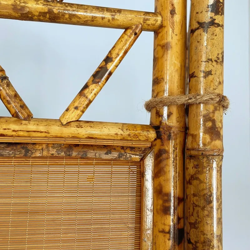 Discount Pamono Mid-Century Modern Italian Screen in Bamboo and Rattan, 1950s