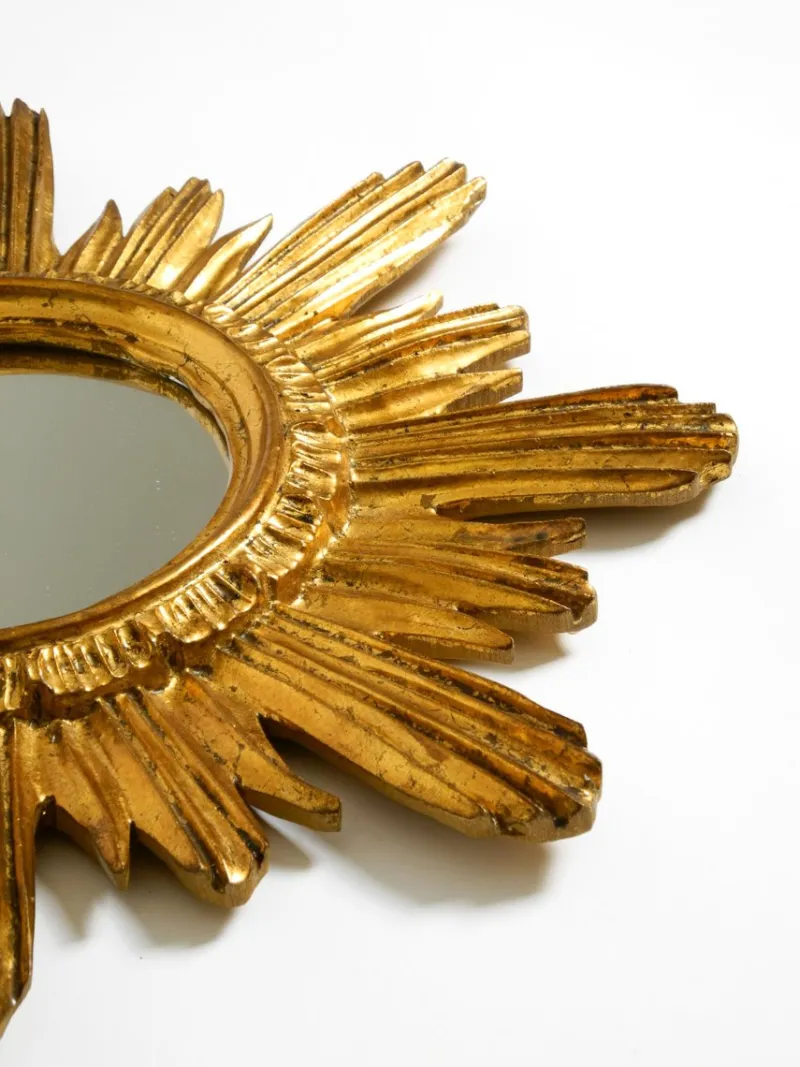 Clearance Pamono Mid-Century Modern Italian Sunburst Wall Mirror inWood and Resin, 1950s
