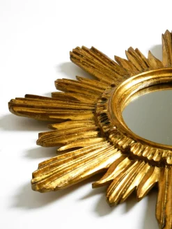 Clearance Pamono Mid-Century Modern Italian Sunburst Wall Mirror inWood and Resin, 1950s
