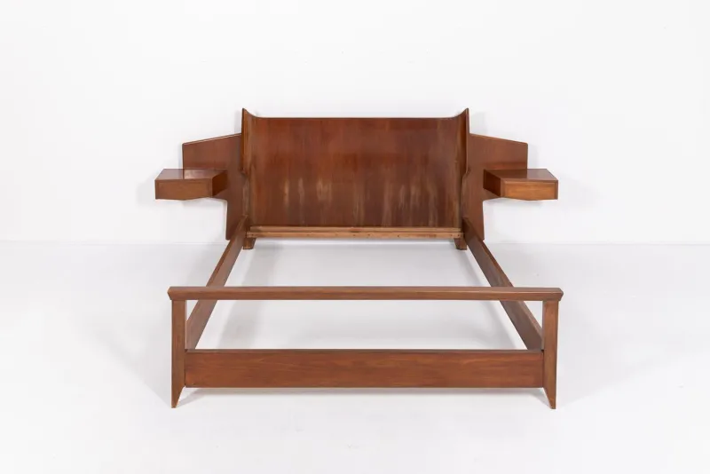 Pamono Mid-Century Modern Italian Double Bed Frame from Gio Ponti, 1950s> Beds & Bedroom Sets