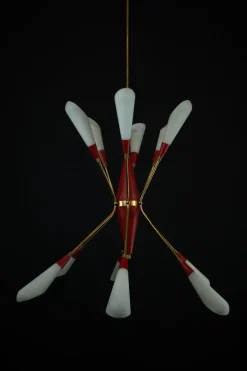 Clearance Pamono Mid-Century Modern Italian Pendant in the style of Stilnovo, 1950s