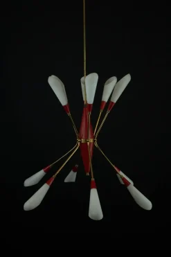 Clearance Pamono Mid-Century Modern Italian Pendant in the style of Stilnovo, 1950s