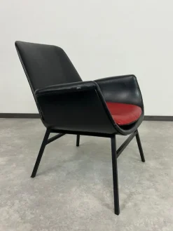 Pamono Mid-Century Modern Leather Seating Group by Gastone Rinaldi, 1970s, Set of 4><noscript><img width=