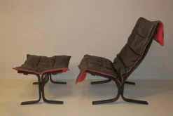 Discount Pamono Mid-Century Modern Leather Siesta Chair with Ottoman by Ingmar Relling, Set of 2