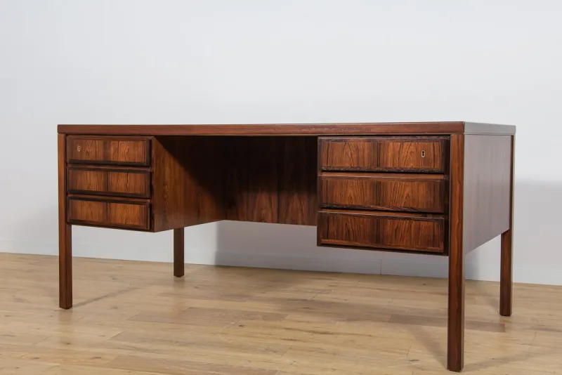New Pamono Mid-Century Modern Model 77 Freestanding Desk in Teak from Omann Jun, 1960s