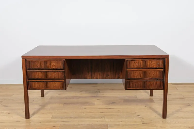 New Pamono Mid-Century Modern Model 77 Freestanding Desk in Teak from Omann Jun, 1960s