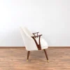 Pamono Mid-Century Modern Norwegian Teak and Boucle Sofa, 1960s